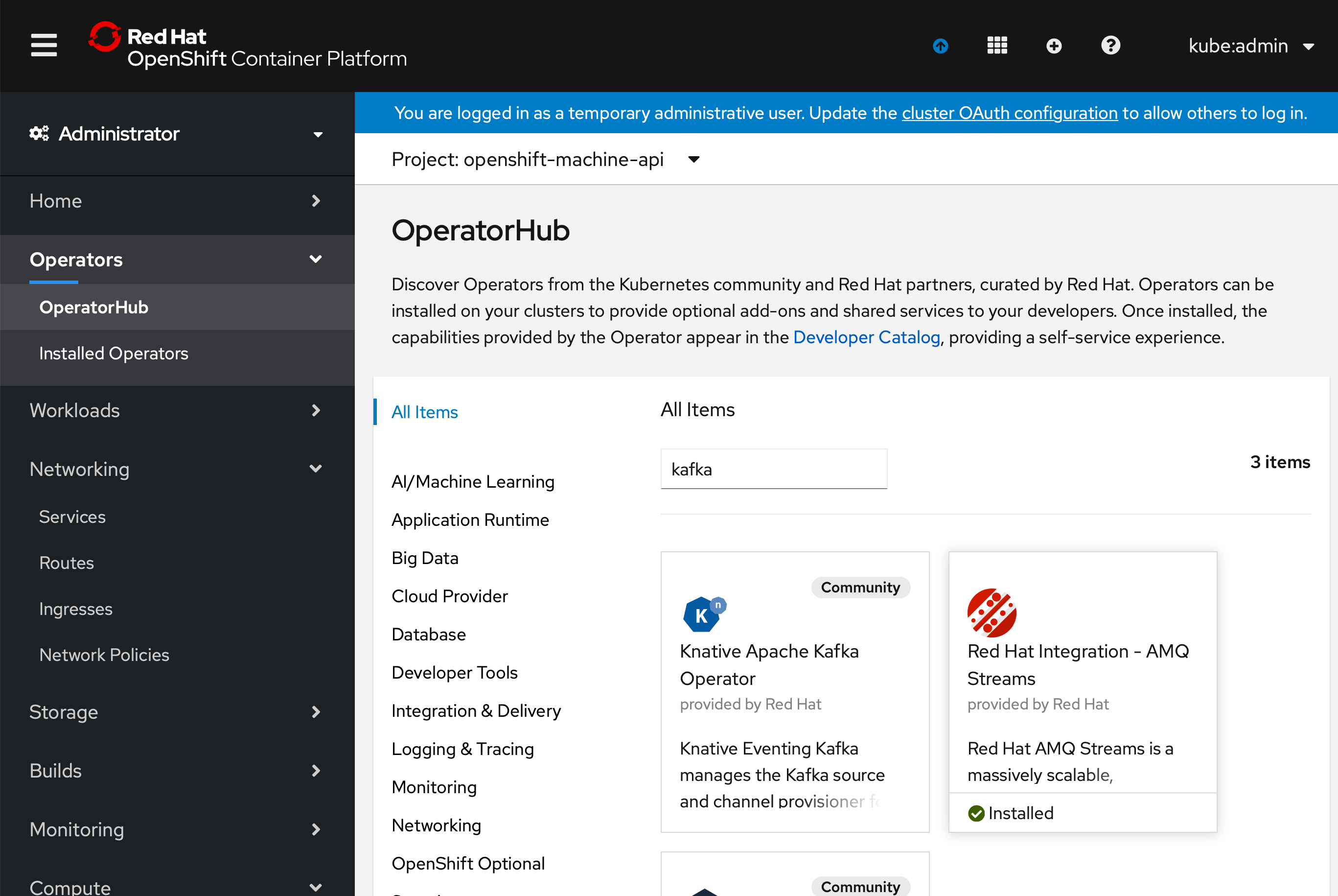 OperatorHub in OpenShift
